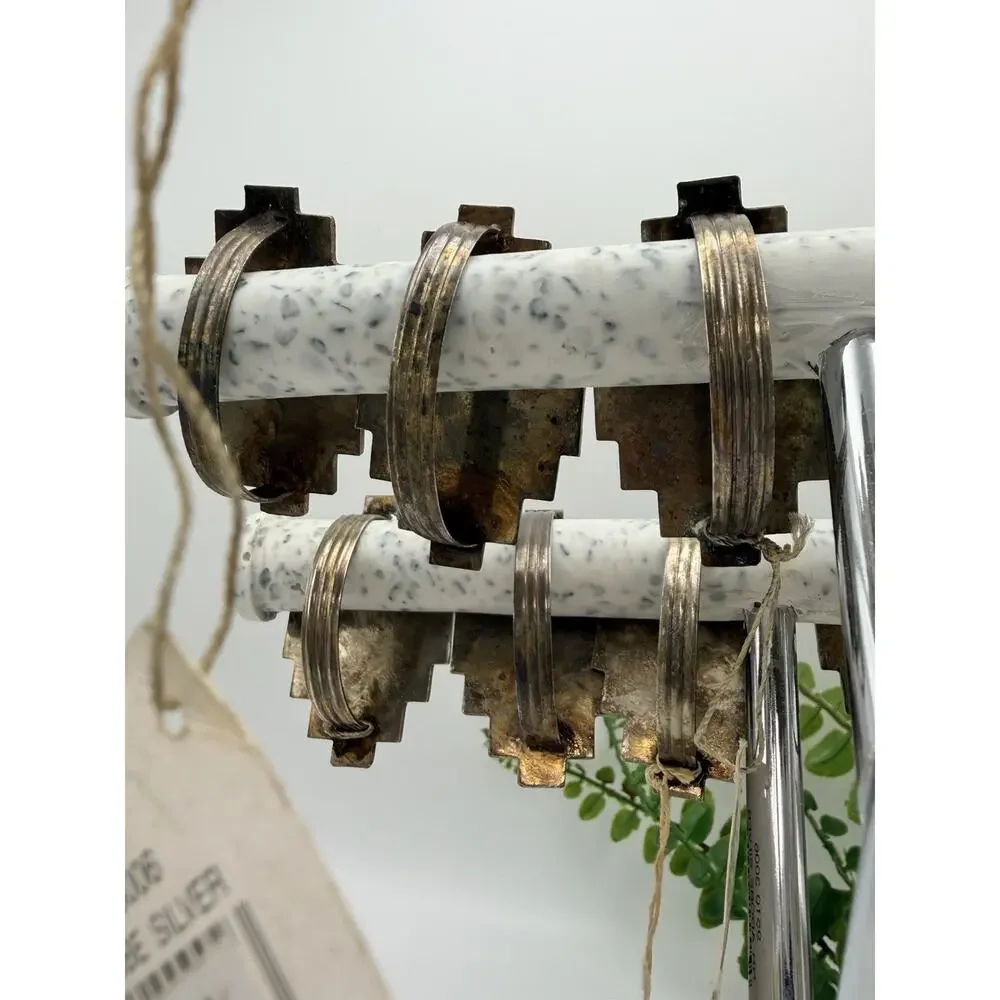 16 Wilton Court Southwestern Vintage Napkin Rings. Silver Plated.